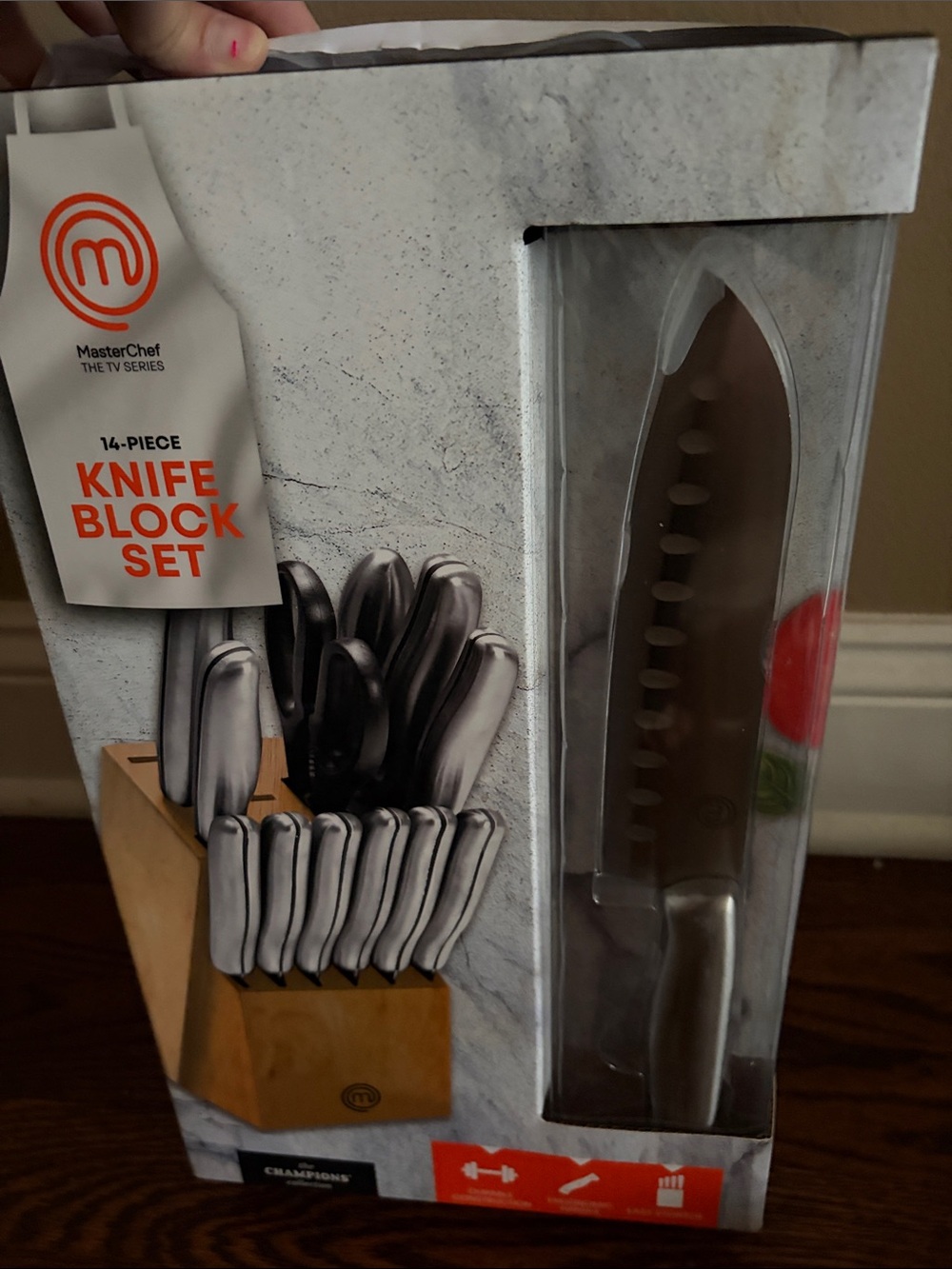 14-Piece Knife Block Set - Stainless Steel Finish NEW UNOPENED